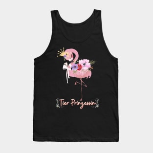 Flamingo Tier Prinzessin Blumen Süß Tank Top